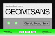 Geomisans, a Sans Serif Font by graphicook (Thumbnail 1 of 10)