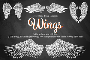 Wings Hand Drawn Set