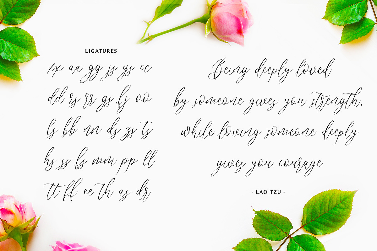Bridgesty - Lovely Calligraphy Font preview 3