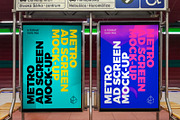 Metro Ad Screen Mock-Ups 7 v2, an Advertising Mockup by Graphic Shelter (Thumbnail 2 of 3)