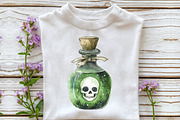 Green & White Halloween Clipart, an Illustration by CraftArtStudio (Thumbnail 4 of 6)