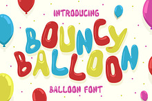 Bouncy Balloon - Balloon Font
