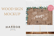 Wood Sign Mockup on Wedding Easel, a Product Mockup by Harbor Design Co (Thumbnail 1 of 2)