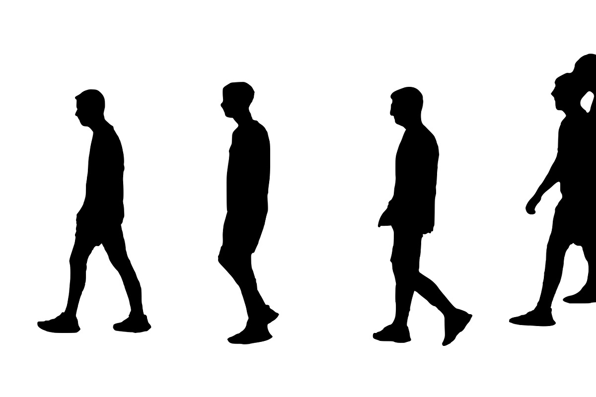 Young men walking full body isolated, a Person Illustration by DanFLCreativo