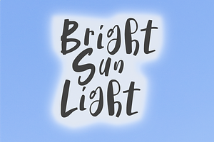 Bright Sun Light - A Fun Font