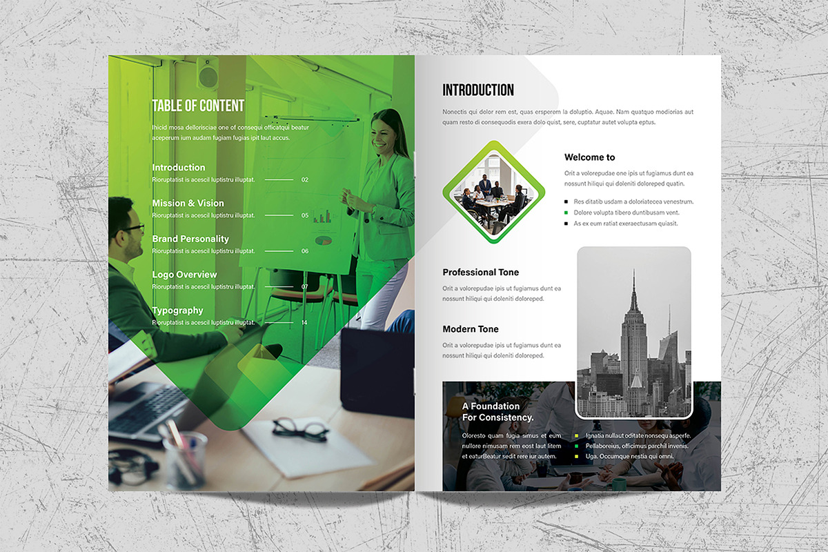 Brand Guidelines Template Design, a Brochure Template by White Graphic (Photo 2 of 11)