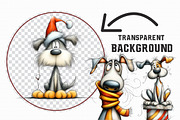 Funny Christmas Dog Clipart, an Illustration by Libby Wishes (Thumbnail 2 of 7)
