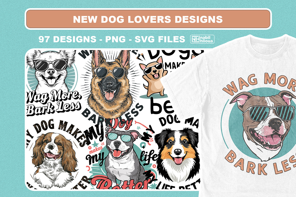 dog lovers POD svg png designs, a Graphic by NH graphic (Photo 1 of 2)