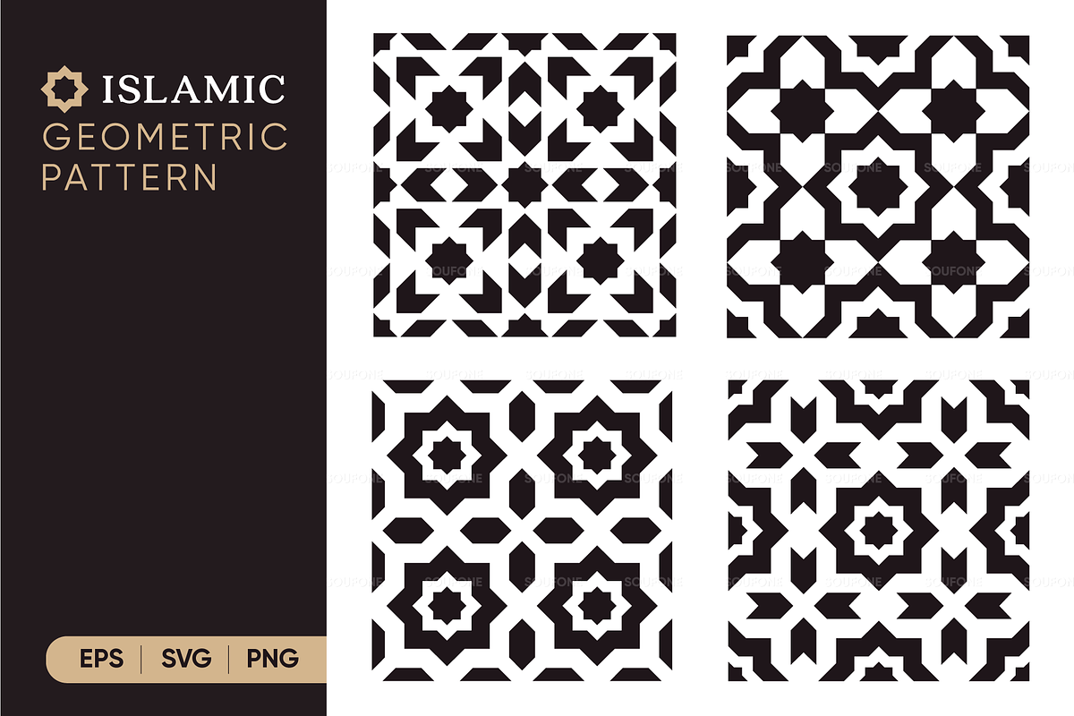 Moroccan Islamic Geometric Patterns, a Pattern Graphic by Soufone (Photo 1 of 5)