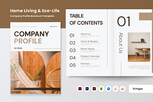 Sustainable Living Brand Brochure, a Brochure Template by productype1