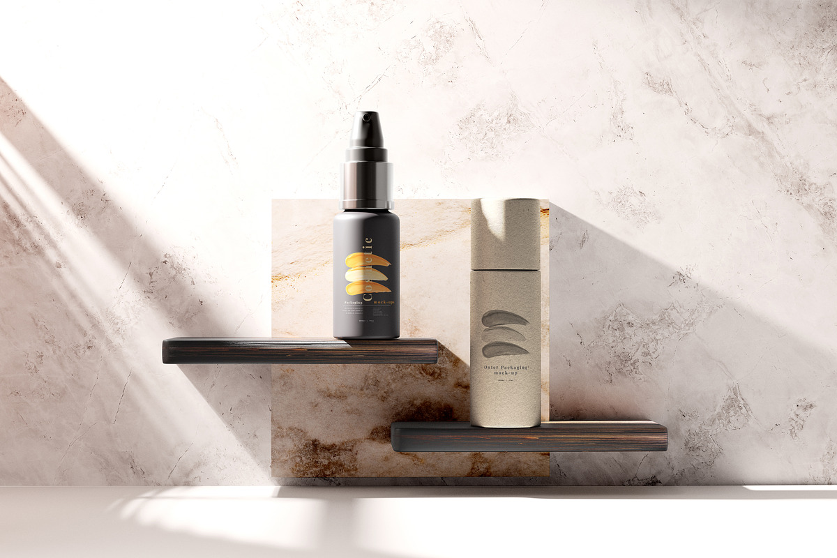 Dark Plastic Cosmetic Mockup Bundle, a Cups & Container Mockup by pmvch (Photo 93 of 111)