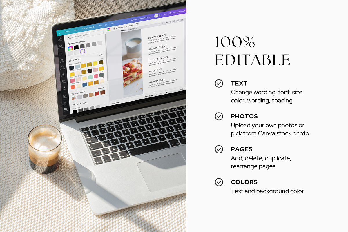 Aesthetic Cookbook Recipe Template, a Magazine Template by ShopRShop (Photo 4 of 10)
