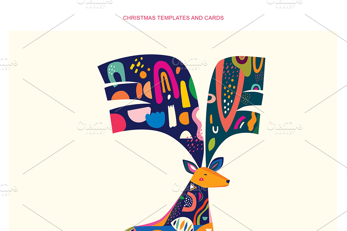 CHRISTMAS Deer, an Animal Illustration by MoleskoStudio (Photo 3 of 9)