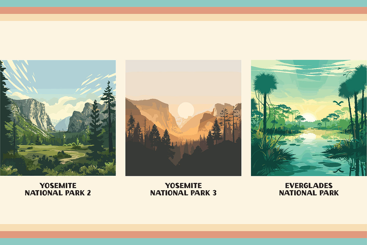 National Park Poster Illustrations, a Decorative Illustration by Vicarel Studios (Photo 23 of 23)