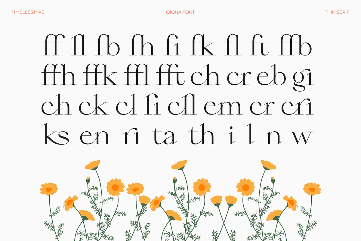 Qiona Elegant Modern Serif Font, a Serif Font by timelesstype.co (Photo 16 of 20)