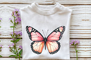 Pink Watercolor Butterflies Clipart, an Illustration by Rose Art (Thumbnail 4 of 7)
