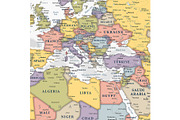 Vector World Map - Pacific View, a Graphic by PorcuPen Works (Thumbnail 6 of 6)