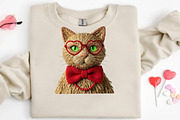 Yarn Crochet Cat Valentine's Day PNG, an Illustration by DreamCafeArt (Thumbnail 5 of 8)