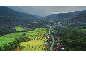 Breathtaking aerial view of winding, a Nature Photo by Goinyk