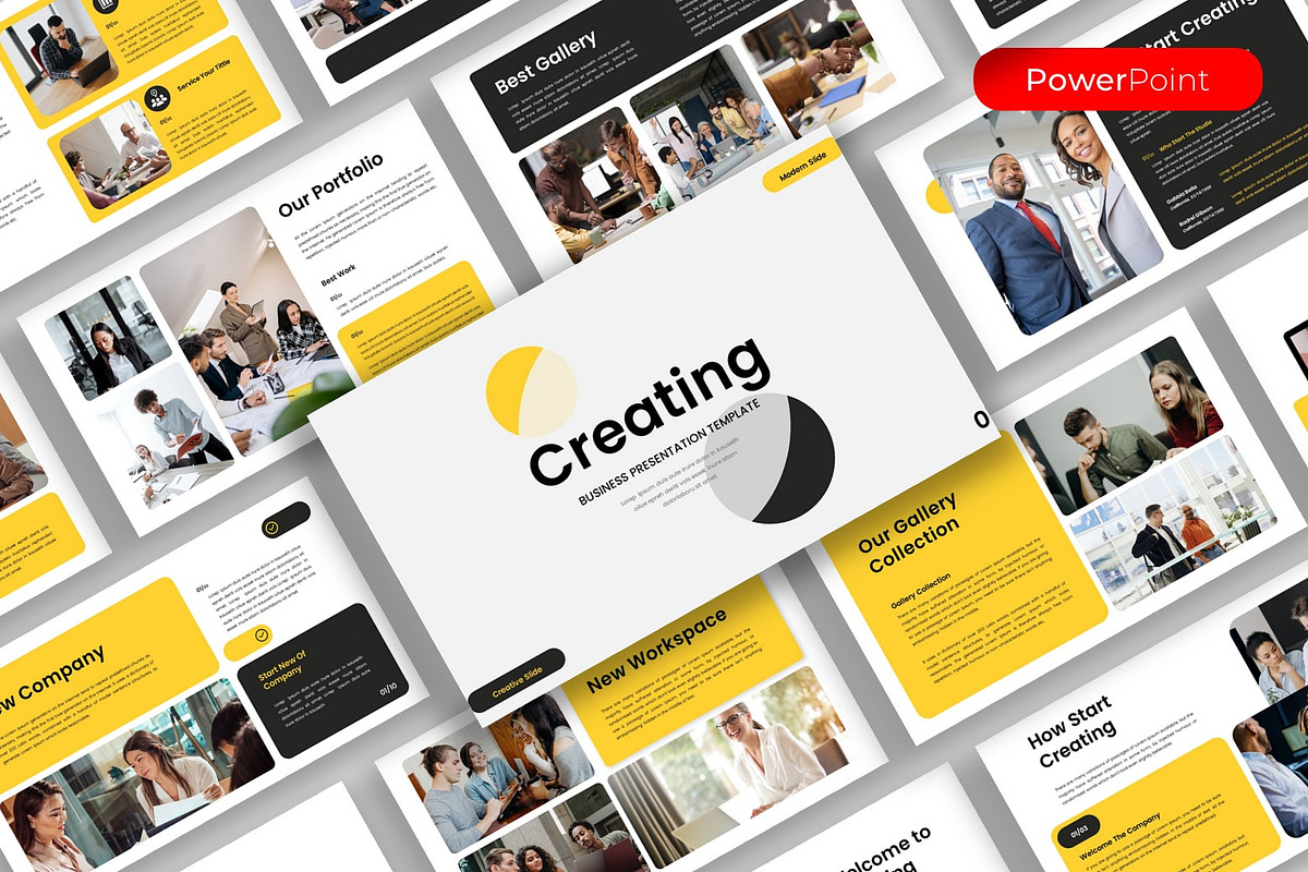 Creating – Business PowerPoint, a Presentation Template by kreatifreya (Photo 1 of 5)