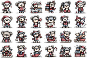 Whimsical Christmas Teddy Clipart Bu, an Illustration by Sublimation Artist (Thumbnail 2 of 6)