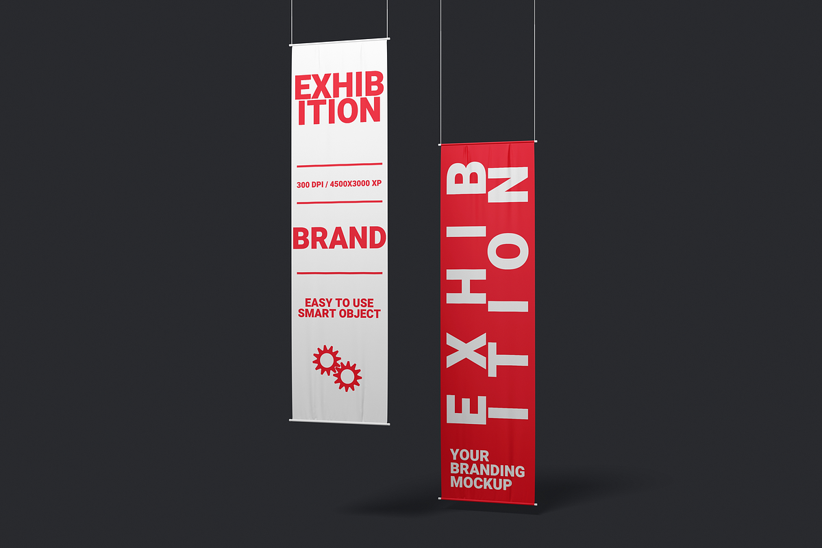 Exhibition Flag Banner Mockup, an Advertising Mockup by DSNA Mockup (Photo 3 of 5)