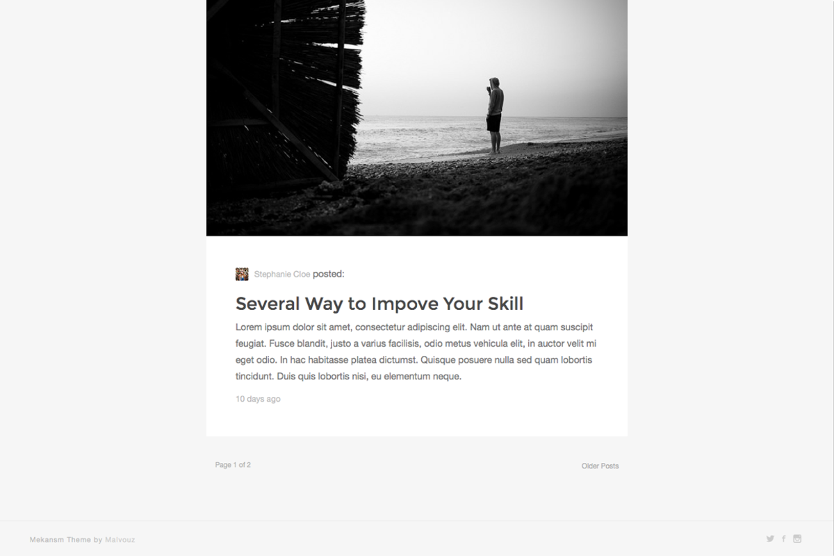 Mekansm - Minimalist Ghost Theme, a Websites & App Template by Malvouz (Photo 2 of 2)