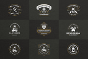 27 Barbershop Logotypes, a Branding & Logo Template by Vasya Kobelev (Thumbnail 5 of 10)
