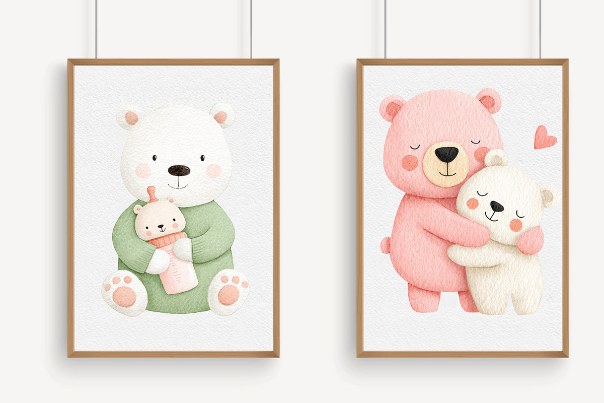 Baby Bear, Baby Shower Clipart, an Illustration by Libby Wishes (Photo 3 of 7)