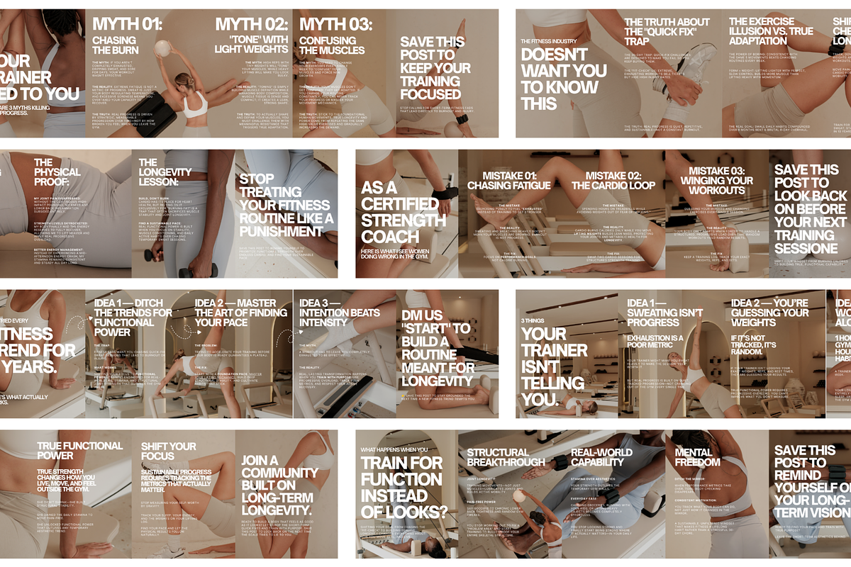 Women's Fitness Coaching Carousel, a Social Media Template by thecyella.co (Photo 4 of 6)