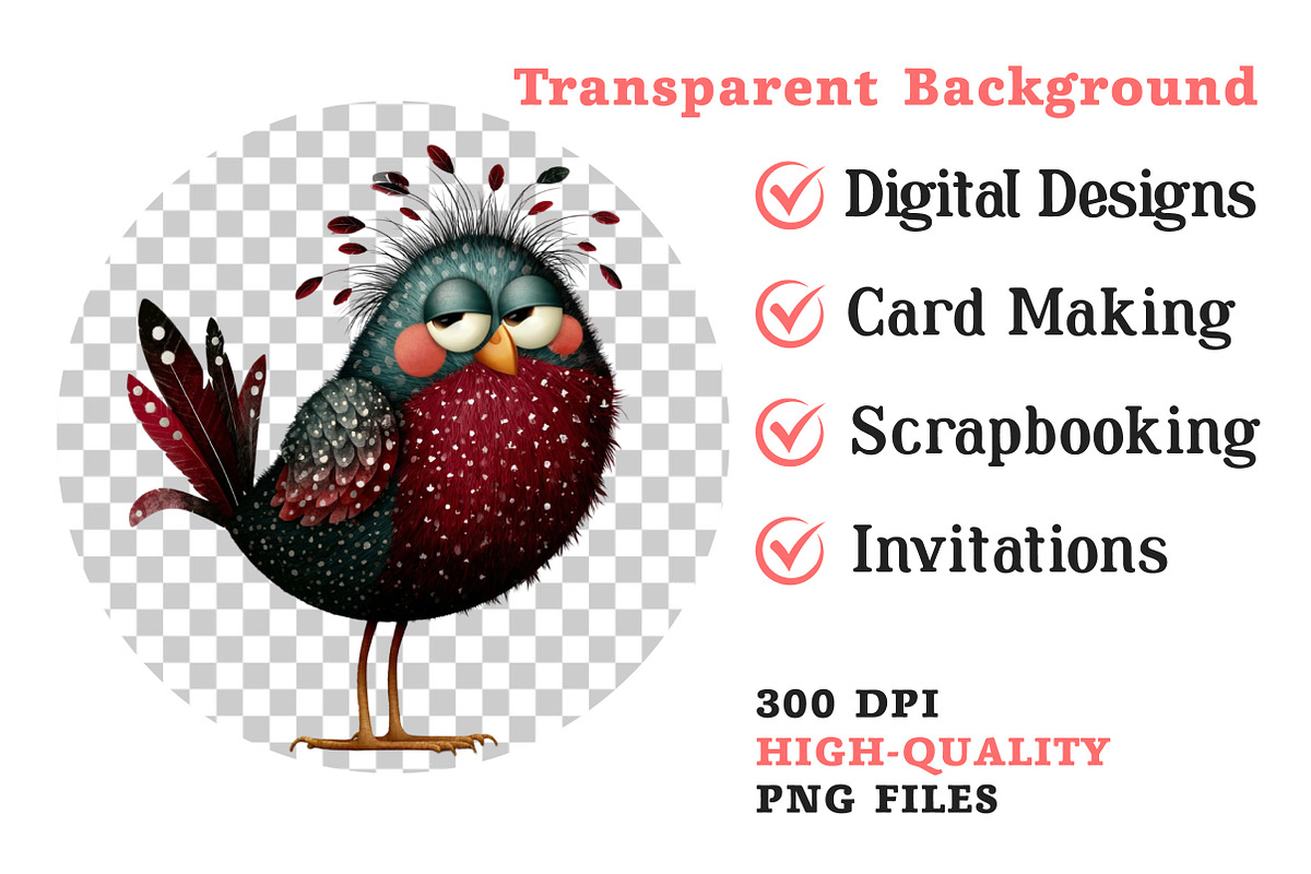 Whimsical & Quirky Bird Clipart, an Illustration by Dream Creation (Photo 5 of 5)