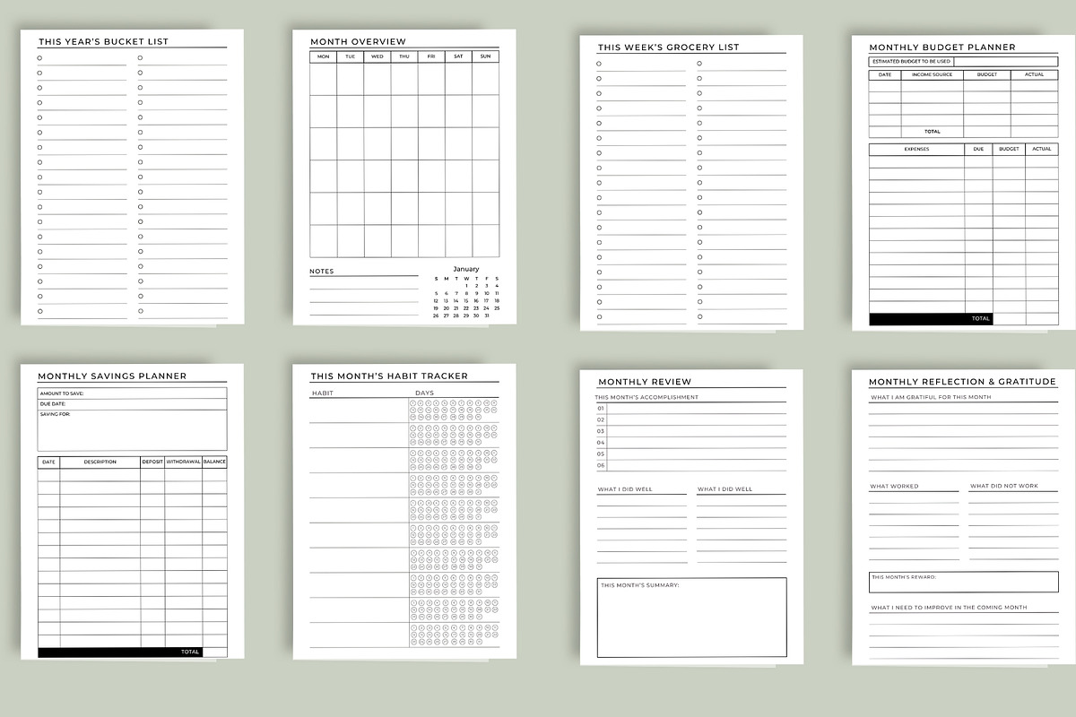 personal planner template canva, a Templates & Theme by Elegant_Studio44 (Photo 8 of 10)