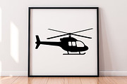 Helicopter Silhouette SVG, a Transportation Illustration by newminddesign (Thumbnail 9 of 10)