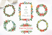 Dragon Christmas. Watercolor set., a Seasonal Illustration by Kate_Rina (Thumbnail 9 of 13)
