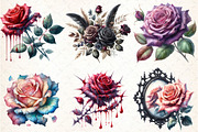 Gothic Roses Clipart, an Illustration by DreamCafeArt (Thumbnail 3 of 7)