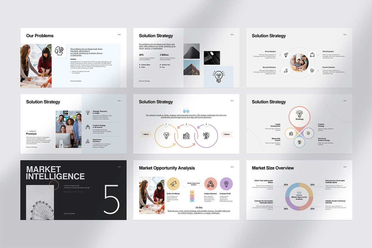 AURA Business Strategy Presentation, a Presentation Template by GoldenPixelStudio (Photo 11 of 30)