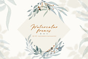 Minimalistic watercolor leaves, an Illustration by Pamyatka Shop (Thumbnail 3 of 7)