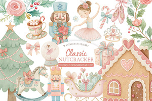 Classic Nutcracker Watercolor, an Illustration by MockupWizard