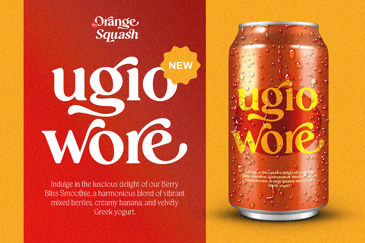 Orange Squash Pro Font Preview - Free Font Downloads