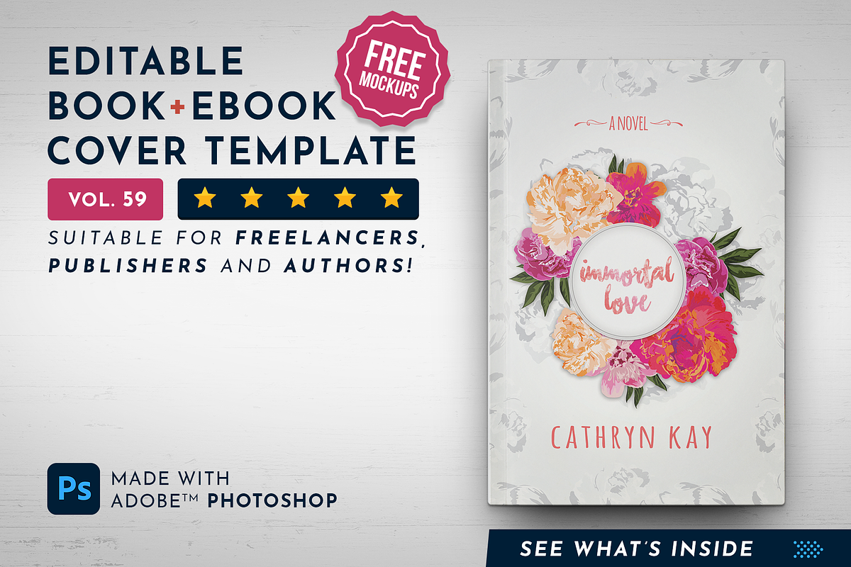 Book Cover Template 59, a Templates & Theme by Digital Goods (Photo 1 of 11)