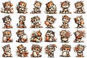 Whimsical Funny Easter Cat Clipart, an Illustration by Craft Nest (Thumbnail 6 of 6)
