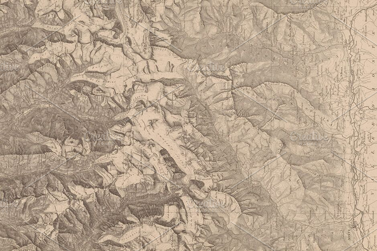 Antique Topographic Maps, a Texture Graphic by Blue Line Design