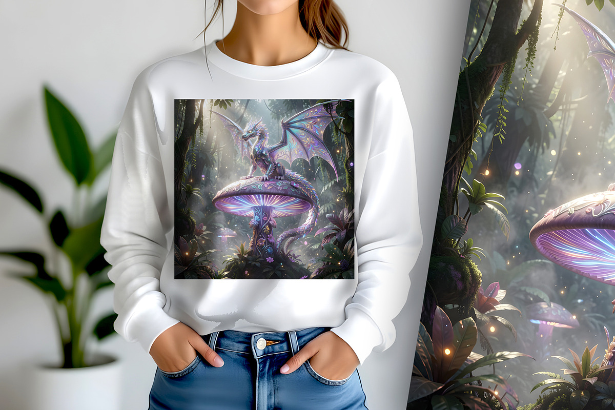Crystal Dragon in Bio Iridescent, an Animal Illustration by Sharon Schwalbe (Photo 3 of 6)