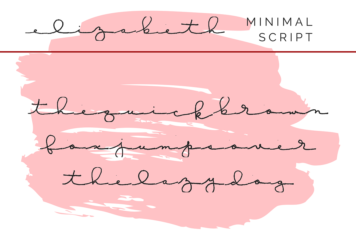 Elizabeth Minimal Font, a Script Font by ElizabethJournals (Photo 2 of 2)