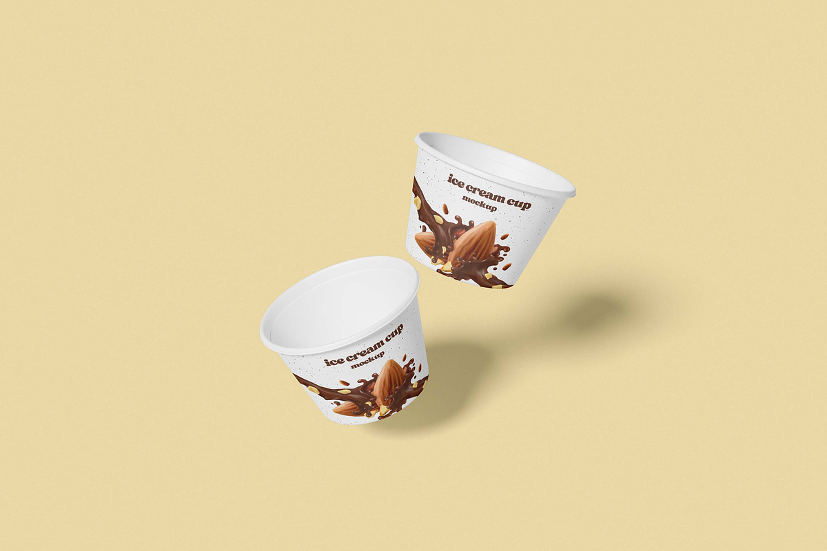 Ice Cream Cup Mockup, a Cups & Container Mockup by xavier_studio (Photo 3 of 5)