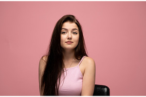 Young woman with long dark hair, a Person Photo by volodymyrshtun13795