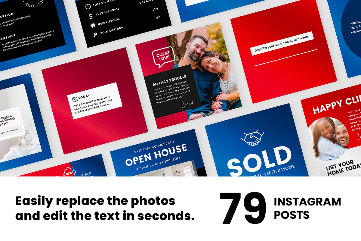 Realtor Instagram Canva Templates, a Social Media Template by Galaxybomb (Photo 4 of 10)