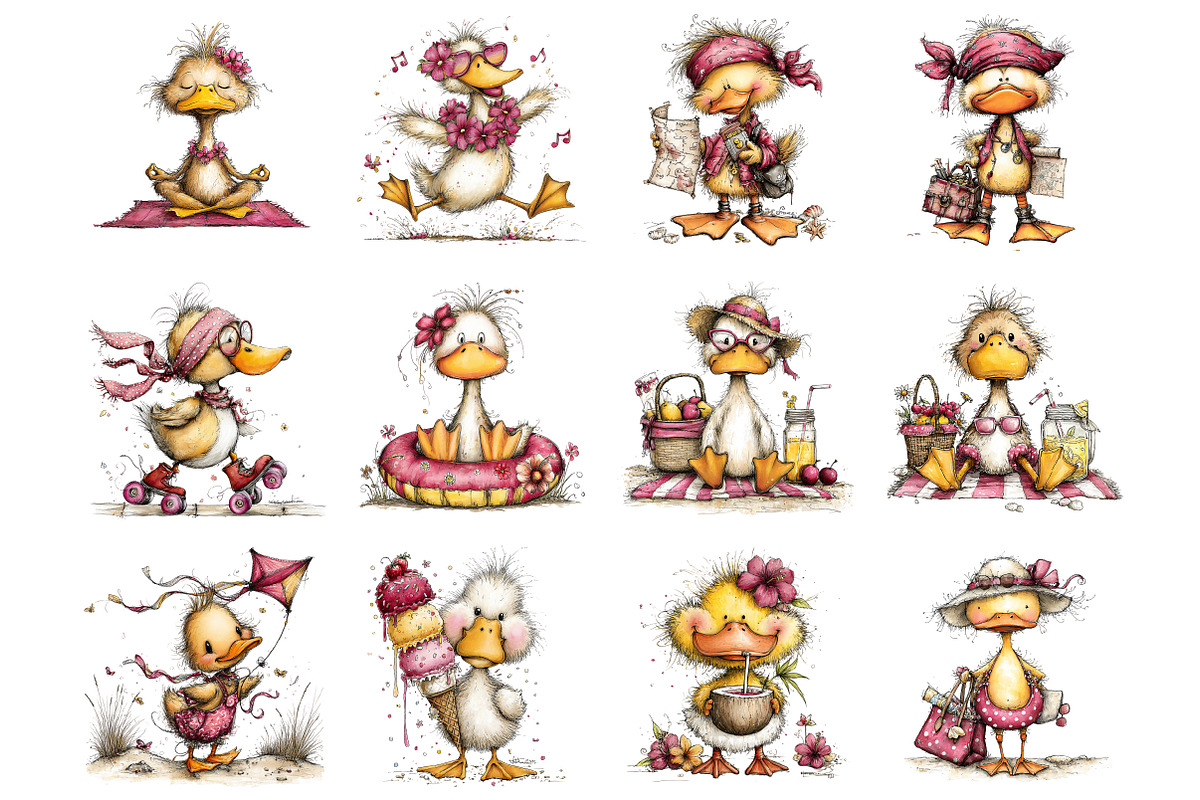 Beach Duck Clipart, an Illustration by Design Market (Photo 2 of 4)