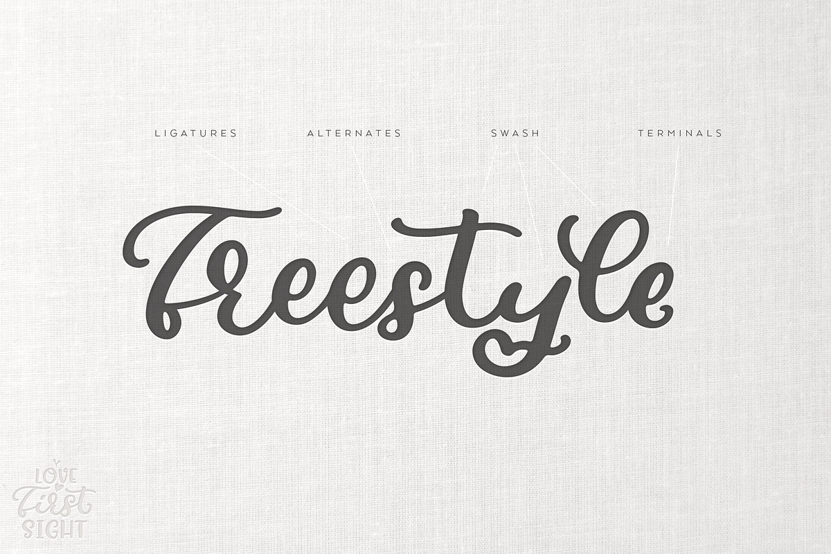 Love At First Sight Font Duo &Extras preview 5