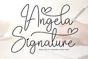 Angela Signature | Script Font, a Handwritten Font by Scratchones (Thumbnail 1 of 9)
